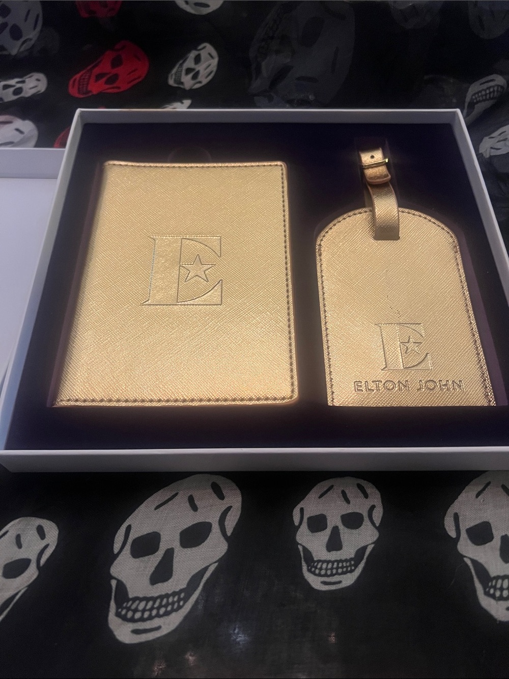 Elton John Farewell Tour VIP Gold Passport Cover & Luggage Tag Set